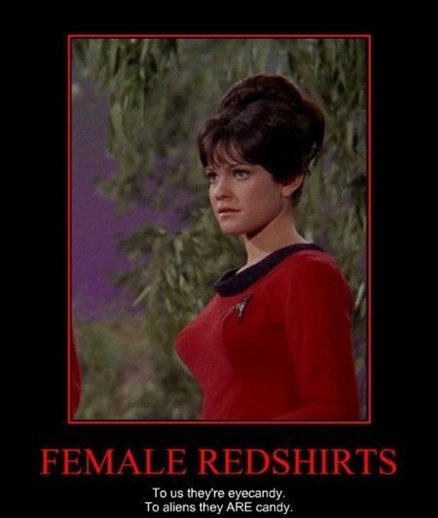 female red shirts